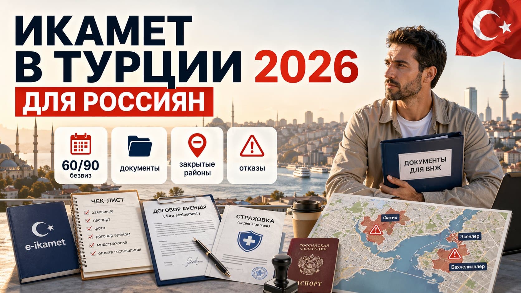 Икамет в Турции для россиян 2026